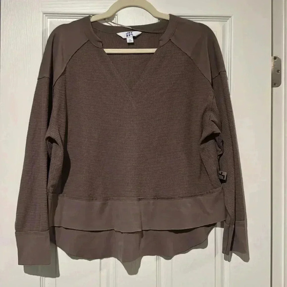 Long Sleeve Waffle Knit Pull Over - Picture 1 of 3